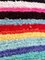 Tappeto berbero boucherouite a righe colorate, Marocco, anni '80, Immagine 6