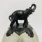 Lámpara de mesa Art Déco con bola de vidrio y elefante, años 30, Imagen 11