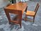 Desk with Double Drawer and Chair by Gio Ponti for Banca Nazionale Del Lavor, 1940s, Set of 2 12