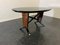 Mid-Century Table with Black Inlays and Mahogany Brass Tips, 1950s 2