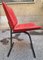 Dining Chairs in Iron and Red Fabric by Giovanni Offredi for Saporiti, 1970s, Set of 4 6