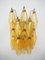 Vintage Italian Poliedri Amber Murano Glass Wall Sconces, 1990, Set of 2 6