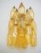 Vintage Italian Poliedri Amber Murano Glass Wall Sconces, 1990, Set of 2 5