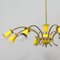 Yellow Italian Chandelier, 1950s 3