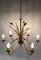 Lámpara de araña española Hollywood Regency Toleware de metal dorado, siglo XX, Imagen 14