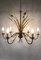 20th Century Spanish Hollywood Regency Gilt Metal Toleware Bulrush Chandelier 13