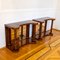 Parquetry Console Tables with Mirrors, Mid-19th Century, Set of 2 6