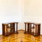 Parquetry Console Tables with Mirrors, Mid-19th Century, Set of 2 2