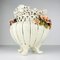 Ceramic Vase with Flowers, Italy, 1950s 3