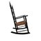 Antique English Oak Farm House Rocking Chair with Rope Seat, England, 19th Century, Image 2