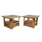 Vintage Bamboo and Glass Side Tables, Set of 2 1