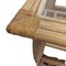 Mesas auxiliares vintage de bambú y vidrio. Juego de 2, Imagen 6