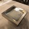 Modernist Square Metal and Glass Ashtray by Gabriella Crespi, 1970s 5