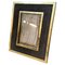 Mid-Century Italian Modern Brass and Leather Picture Frame, 1970s 1