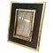 Mid-Century Italian Modern Brass and Leather Picture Frame, 1970s, Image 1