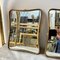 Small Mid-Century Modern Brass Wall Mirrors in the style of Gio Ponti, 1950s, Set of 2 6