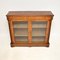 Antique Victorian Burr Walnut Twin Pier Cabinet / Bookcase, 1860s 1