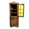 Vintage Spanish Corner Cupboard with Colored Glass 2
