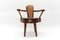 Mid-Century French Wooden Armchair attributed to Pierre Chapo, 1960s 1