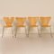 Beech Butterfly Chairs by Arne Jacobsen for Fritz Hansen, 1990s, Set of 4 2