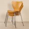Beech Butterfly Chairs by Arne Jacobsen for Fritz Hansen, 1990s, Set of 4, Image 9