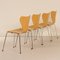 Beech Butterfly Chairs by Arne Jacobsen for Fritz Hansen, 1990s, Set of 4 6