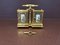 Double Carriage Clock & Barometer with Decorated Porcelain Panels and Key 6