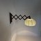 Vintage Teak Scissor Wall Lamp, 1960s, Image 9