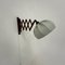Lampada da parete vintage a forbice in teak, anni '60, Immagine 19
