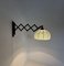 Lampada da parete vintage a forbice in teak, anni '60, Immagine 2