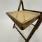 Vintage Folding Chair in Webbing and Wood from Habitat, 1980s 11