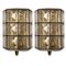 Iron and Bubble Glass Wall Lamps attributed to Limburg, Germany, 1960s, Set of 2, Image 1