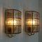 Iron and Bubble Glass Wall Lamps attributed to Limburg, Germany, 1960s, Set of 2 2