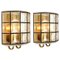 Iron and Bubble Glass Wall Lamps attributed to Limburg, Germany, 1960s, Set of 2 11