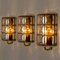 Iron and Bubble Glass Wall Lamps attributed to Limburg, Germany, 1960s, Set of 2, Image 12