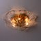 Brown and Clear Flush Mount Wall Lights attributed to J. T. Kalmar for Kalmar, 1965 11