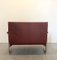 Vintage Train Bench in Red Leathette 4