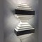 Geometric White Metal Wall Lighst attributed to Spectral, 1980s, Set of 2 3
