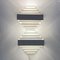 Lampade da parete geometriche in metallo bianco attribuite a Spectral, anni '80, set di 2, Immagine 4