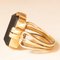 Antique 18k Yellow Gold Ring with Onyx, Early 20th Century, Image 4