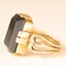 Antique 18k Yellow Gold Ring with Onyx, Early 20th Century 3