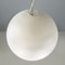 Italian Space Age Opaline Glass & Steel Pendant Light attributed to Fontana Arte, 1940s 15