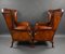 Leather Wing Back Armchair, 1920, Set of 2 5