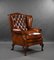 Leather Wing Back Armchair, 1920, Set of 2 6