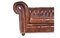 Canapé Trois Places Style Chesterfield en Cuir Marron 6