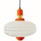 Vintage Glass Hanging Lamp in Milk Glass, 1960s, Image 4