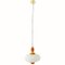 Vintage Glass Hanging Lamp in Milk Glass, 1960s, Image 1