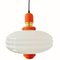 Vintage Glass Hanging Lamp in Milk Glass, 1960s 5