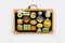 Vintage Leather Suitcase with Original Stickers, 1950s, Image 1