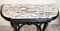 French Napoleon III Console Table un Black Wood and Carrara Arabesque Marble, 1870s 16